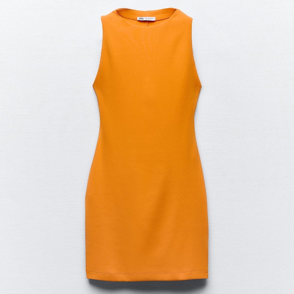 zara orange dress - Picture 2 of 4